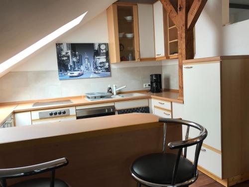 Dapur atau dapur kecil di Historic Apartments
