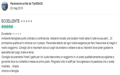 a screenshot of a page of a website with a document at Hotel Il Gatto in Rapallo
