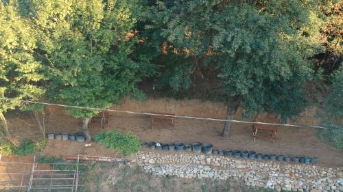 an overhead view of a park with benches and trees at PASHA APART~BOUTİQUE HOTEL/YALOVA in Yalova