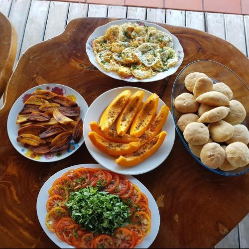 Comida en la casa vacacional o alrededores