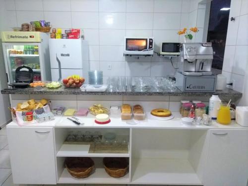Dapur atau dapur kecil di Casas Novas Hotel