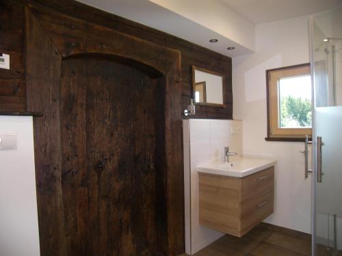 Koupelna v ubytování Ferienhütte Troadkostn