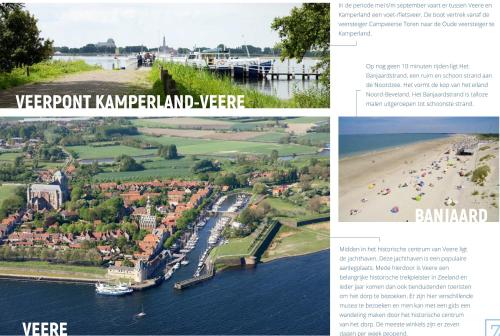a collage of two pictures of a river and a beach at Casa Bos Schotsman Wellness - Jacuzzi - Rental eBikes - The Kamado BBQ in Kamperland