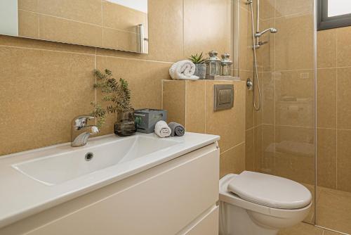 Ein Badezimmer in der Unterkunft Mitzpush Premium Villa