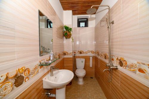 a bathroom with a toilet and a sink at Hoi An Garden Sea Homestay in Hoi An
