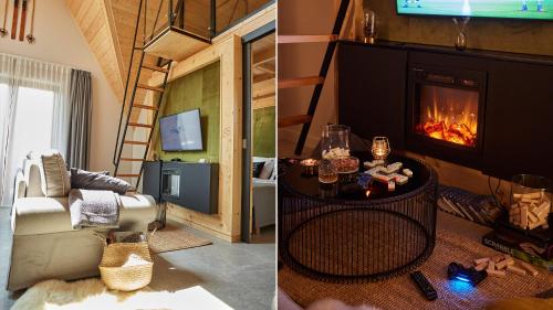 Televízia a/alebo spoločenská miestnosť v ubytovaní Antałówka Apartments Zakopane