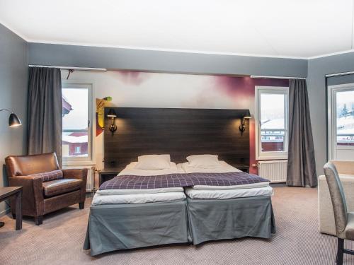 מיטה או מיטות בחדר ב-Stötens Stugor & Lägenheter