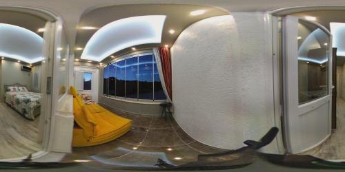a room with a large mirror in the middle of a room at PASHA APART~BOUTİQUE HOTEL/YALOVA in Yalova