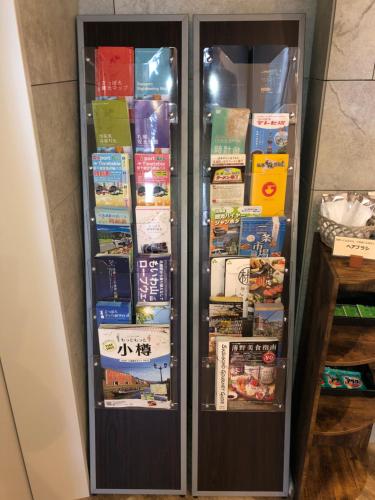 a refrigerator filled with lots of food at Hotel Classe Stay Sapporo in Sapporo