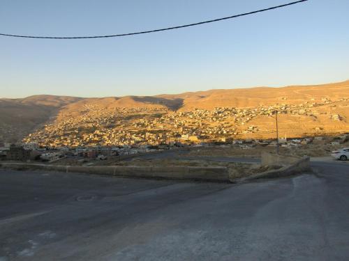 a view of a city from the side of a road at Basant Villa in Wadi Musa