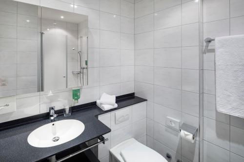 Koupelna v ubytování Hotel Stalden