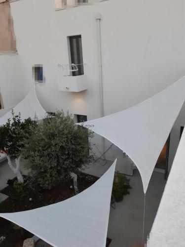 a view of a white building with a plant at Patio 101 "Exclusive" in San Vito lo Capo