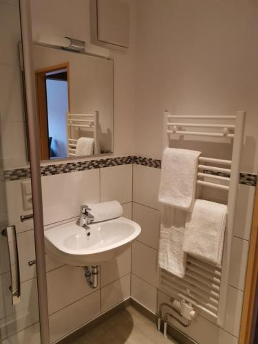 Koupelna v ubytování Hotel Oyer Hof - selbst Service
