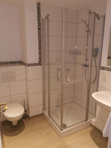 Koupelna v ubytování Hotel Oyer Hof - selbst Service
