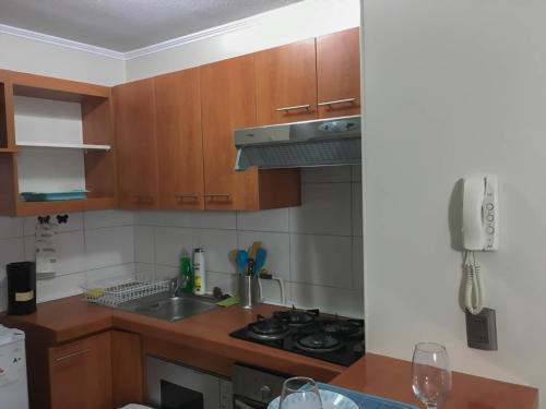 Köök või kööginurk majutusasutuses Depto Metro Santa Ana (2 dormitorios)