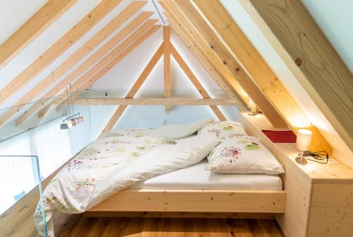 Llit o llits en una habitació de Teichwiesn