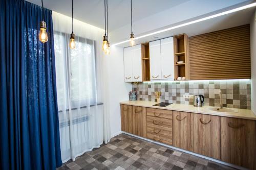 Kuchyň nebo kuchyňský kout v ubytování Tezh Ler Resort