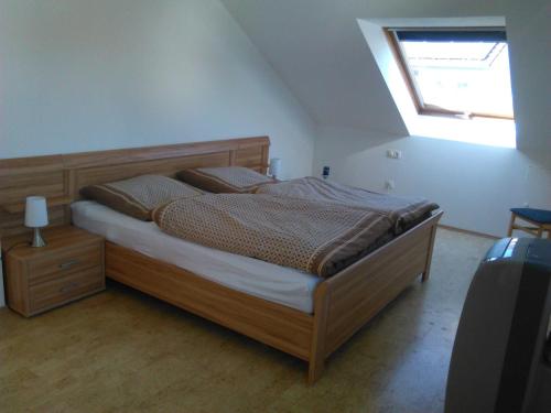 Ferienwohnung Küpfer tesisinde bir odada yatak veya yataklar