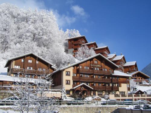 a lodge in the snow with snow covered trees at Club Alpina - Champagny-en-Vanoise in Champagny-en-Vanoise