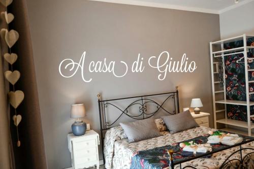 Кровать или кровати в номере Appartamento Orvieto A casa di Giulio
