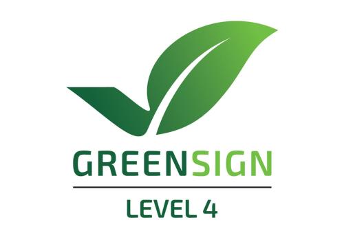 a logo for green ecosystem level at Hotel am Schlosspark in Güstrow