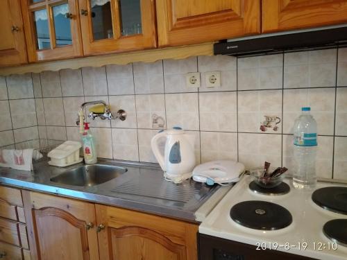 Dapur atau dapur kecil di Stamatia Rooms