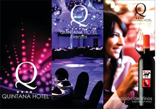 a picture of a woman holding a bottle of wine at Quintana Hotel in San Luis