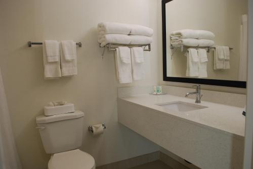 A bathroom at Quality Inn & Suites Fresno Northwest