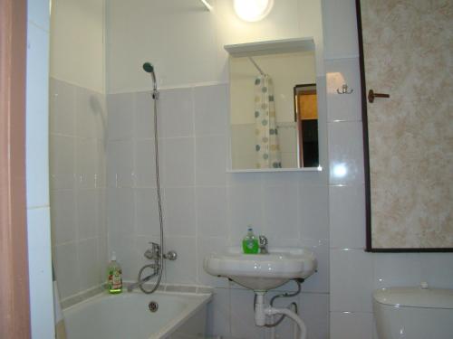 モスクワにあるアパートメンツ ルサコフスカヤ 1のバスルーム(洗面台、トイレ、バスタブ付)