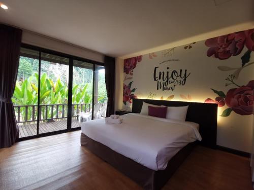 Cama o camas de una habitación en Pantharee Resort