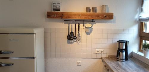 Dapur atau dapur kecil di Ferienwohnung Wolfsschlucht