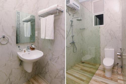 Koupelna v ubytování Sobaya Hotel