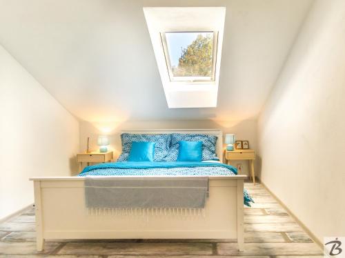 Postel nebo postele na pokoji v ubytování Apartmán u Lípy