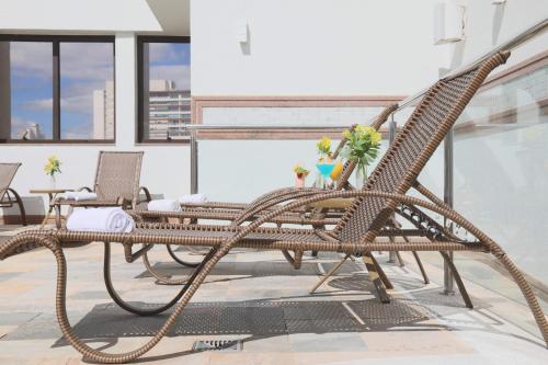 Balkoni atau teres di Golden Tulip Goiania Address