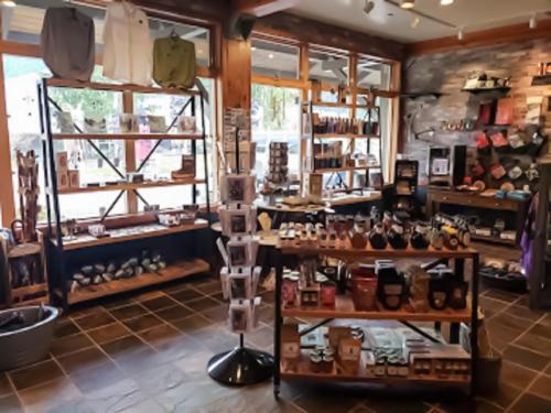 a shop with a lot of items on display at Cape Fox Lodge in Ketchikan