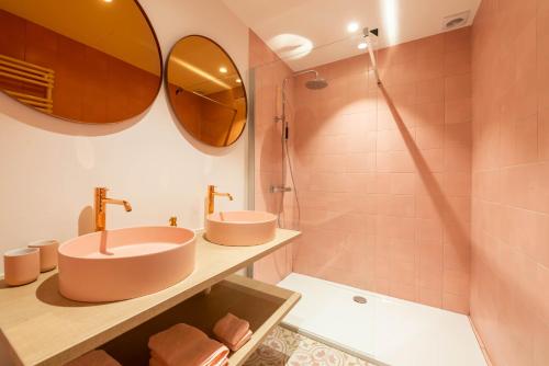 Koupelna v ubytování Boutique Hotel Die Swaene