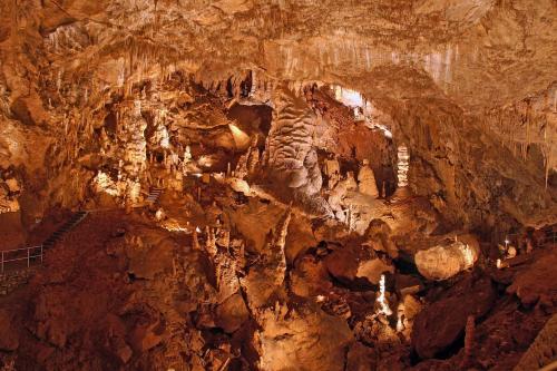 a cave filled with lots of rock formations at Zuzmó Guesthouse, Jósvafő, Aggtelek National Park - Stylish 150 year old farmhouse for 10 guests in Jósvafő