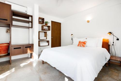 Katil atau katil-katil dalam bilik di Casa de Piedra Tulum