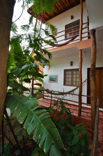 a house with a lot of plants in front of it at Doce Lar Hospedaria in Lençóis