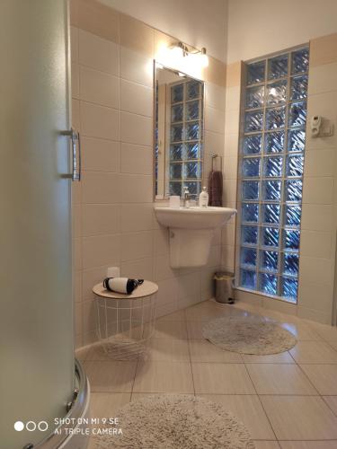 Koupelna v ubytování Hanga Apartman, Kőszeg