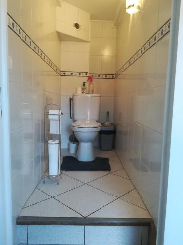 a bathroom with a white toilet in a room at Peace in Corbeil-Essonnes