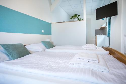 A bed or beds in a room at Apartment Pulse Fitness