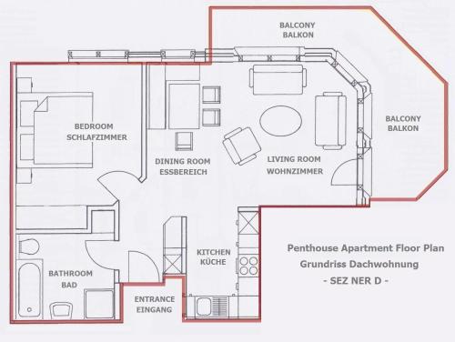Plano de Penthouse Apartment - Sez Ner