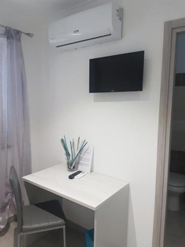 Televisyen dan/atau pusat hiburan di Alba de Mar B&B