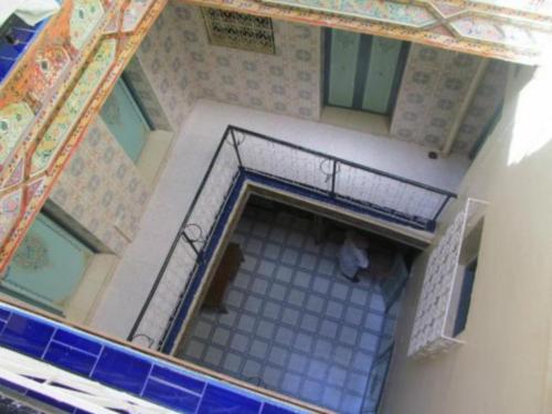 an overhead view of a hallway in a building at Hotel Aday in Marrakesh