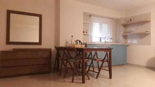 Kuchyň nebo kuchyňský kout v ubytování Apartement Paliouri Village