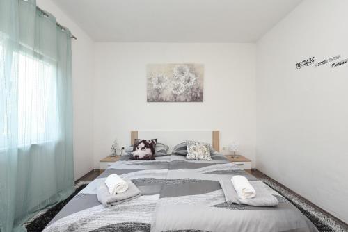 Postel nebo postele na pokoji v ubytování Apartmani Damant