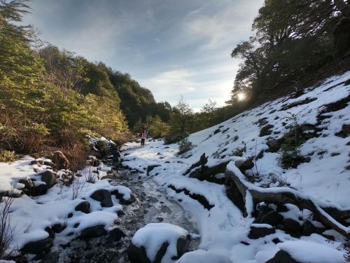 Un paisaje natural cerca del chalet de montaña