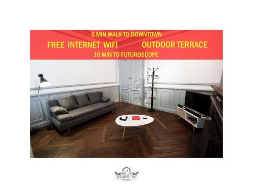 La Suite T2 40m2 avec terrasse 1ch-4pers Appart Hotel Poitiers