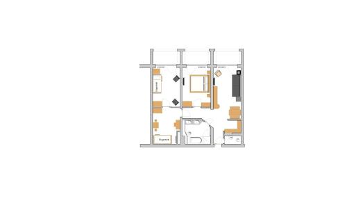 a floor plan of a house at Familotel Mein Krug in Warmensteinach